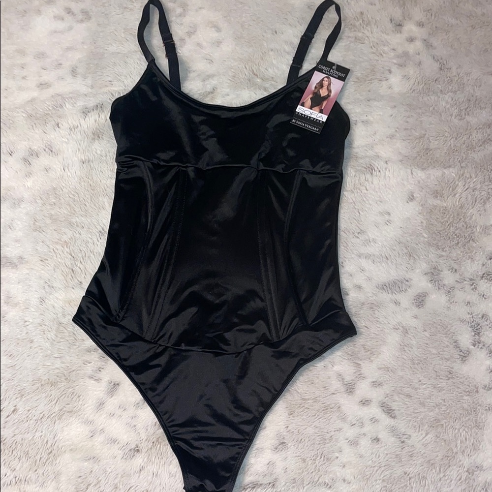 Black Satin Bodysuit